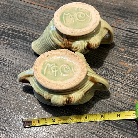 McCoy Pine Cone Design Ceramic Sugar & Creamer Set Cottage Core, Nature Core - Picture 4 of 11